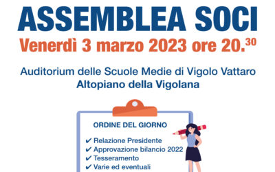 Convocazione Assemblea dei Soci – venerdì 3 marzo 2023 ore 20.30