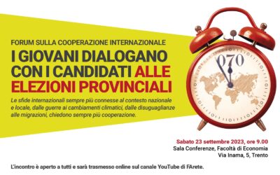 Forum sulla Cooperazione Internazionale: I giovani dialogano con i candidati alle elezioni provinciali